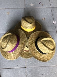 Sombrero de Verano Tejido a Mano con Hojas de Palma Naturales Blancas, Diseño con Cuentas y Rayas, para Uso Diario, Viajes, Fiestas, Playa y Deportes - Product Image 1