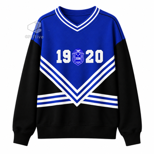 Zeta phi Beta เสื้อกันหนาวปักลายสำหรับผู้หญิงเสื้อสเวตเตอร์คอกลมผ้าคอตตอนสีฟ้าและสีขาวมีฮู้ด - Product Image 1