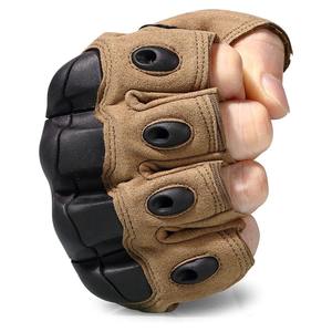 Guantes de Ciclismo de Medio Dedo de Cuero Ammara para Hombre con Protección UV, Cierre de Gancho y Bucle, Protección de Palma Reforzada para Entrenamiento y Ciclismo - Product Image 4