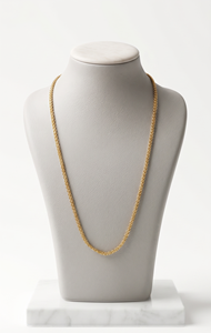 DIVYORO Women's Classic 22k Gold Plated <b>Rope</b> <b>Chain</b> for Religious Ceremonies & Parties - Product Image 1