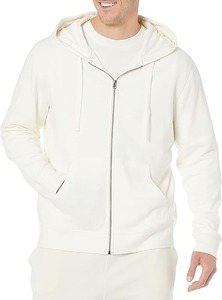 Men's Zipper-Up Sherpa-<b>Lined</b> Fleece Hoodie 100% Cotton Thermal Long Sleeve Outdoor Tactical Warm Fuzzy <b>Coats</b> Hooded Outwear - Product Image 3
