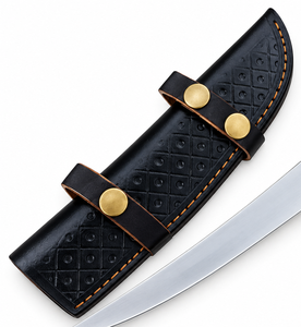 Cuchillo de cocina de alto contenido de carbono con mango de hueso personalizado, hoja de 1 pieza con filo recto y punta caída, 13 pulgadas de longitud total - Product Image 3