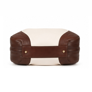 Custom Made Leather Falconry Bag Luggage Gold Hardware Brown And Cream Color Luxury Design Durable Outdoor Use Falconry Bag - Product Image 6