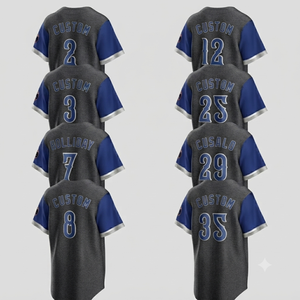 Custom Sublimated Breathable <b>Baseball</b> Jersey Wholesale Personalized Team Uniform Athletic Sportswear Unisex Adults Short V-neck - Product Image 1