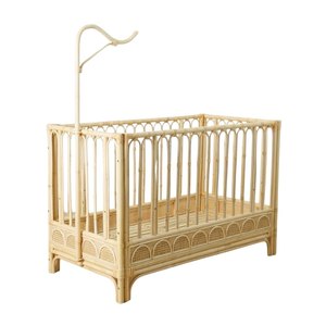 Handmade Rattan Baby Cot Toddler Furniture Kids Room Wholesale Price Factory Sale High Quality Hot Sale Cheap Children Room - Product Image 3
