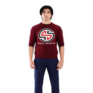 Vente en gros de sweats à capuche 100% coton ras du cou pull à capuche pull personnalisé pour hommes sweat à col ras du cou en relief 3d pour hommes - Product Image 1