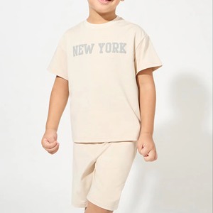 Ensembles de Vêtements d'Été pour Garçons : T-shirt et Short à Cordon de Serrage, Tenues Pastel pour Bébés Garçons 2026 - Product Image 1