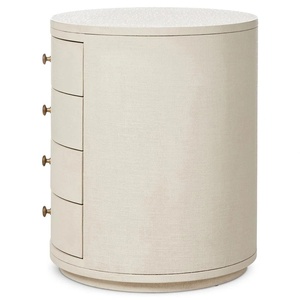 Almira Modern Nightstand Made Of Mahogany Wood High Quality With <b>White</b> Color For Indoor Use - Product Image 4