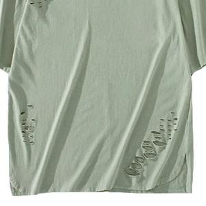 Camiseta de Manga Corta para Hombre, Talla Grande, 100% Algodón, Estilo Desgastado, Corte Holgado, Estampada, Transpirable, de Secado Rápido, 220g - Product Image 4