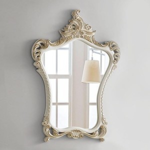 Espejo de Pared Ornamental de Madera de Nogal Hecho a Mano con Hoja de Oro 30x24 Venta al por Mayor - Product Image 3
