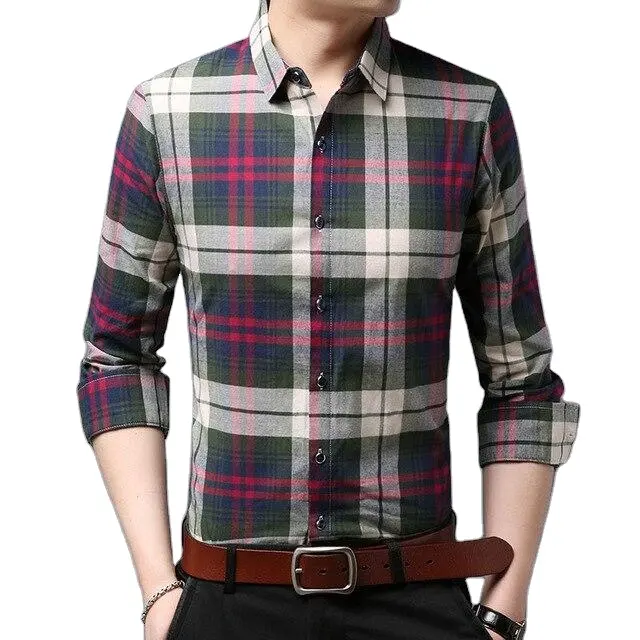 Laatste Mode Mannen Shirt Check Casual Best Selling Groothandel 100% Katoen Goedkope Prijs Export Georiënteerde Aangepast Ontwerp