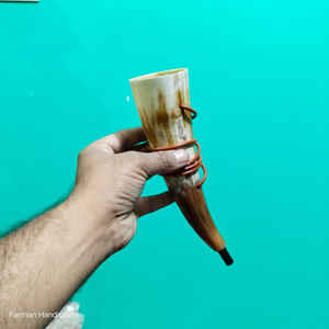 Corneta Tradicional de Búfalo Grande con Cordón de Cuero, Instrumento Musical Tradicional a Precio Económico - Product Image 4