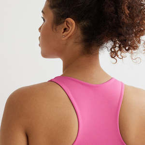 Sujetador deportivo sin espalda y sin costuras de nailon y elastano transpirable ligero personalizado al por mayor para mujer adulta, talla grande, precio razonable - Product Image 5