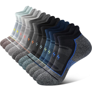 Men's <b>Black</b> Ankle <b>Socks</b> With Pattern Breathable Knitted Sports <b>Socks</b> Summer Lightweight Fit - Product Image 4