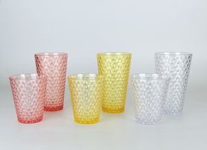 Gobelet en plastique incassable de 18 oz à coupe diamantée pour la maison et les restaurants - Product Image 6