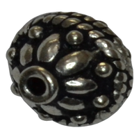 Perles Rava fines en argent sterling de 8 mm, perles ethniques en argent sterling, fabricant de perles et composants en argent pour la fabrication de bijoux