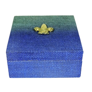 Caja de embalaje de joyería con textura de yute multicolor personalizada de lujo, cajas de joyería de forma cuadrada para anillos, pendientes, regalos - Product Image 4