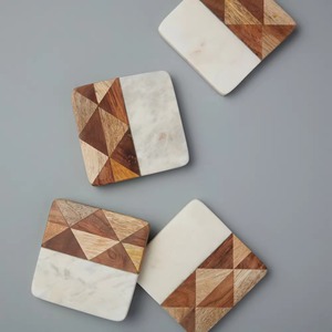 Crystal Style Resin Coasters Premium Decorative Drink Coaster Set for Dining and Office Use - Product Image 1