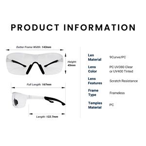 SA1333A gafas de seguridad graduadas Taiwán tintadas UV400 - Product Image 2