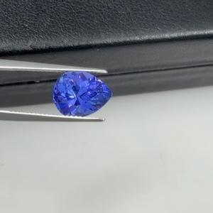 Pierre précieuse naturelle Tanzanite taille poire, bleu violet, facettée, pour la fabrication de bijoux, vente en gros - Product Image 3