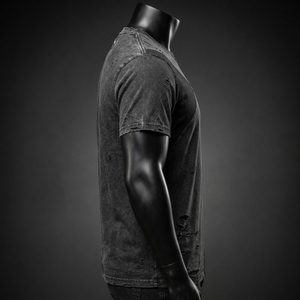 Men Lightweight Distressed <b>T</b> <b>Shirt</b> Breathable Cotton Blend Fabric Washed Finish Soft Texture Comfortable Fit Summer Streetwear - Product Image 6