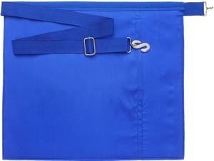 Delantal Masónico Past Master Blue Lodge, Azul Grosgrain con Emblema Azul y Dorado, Fabricante de Delantales Ceremoniales Masónicos - Product Image 5
