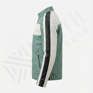 แจ็คเก็ตหนังแท้สำหรับขี่มอเตอร์ไซค์คุณภาพดีที่สุดสำหรับผู้ชาย รุ่นใหม่ล่าสุดสำหรับฤดูหนาว พร้อมแผ่นป้องกันที่ถอดออกได้ สามารถสั่งทำได้ - Product Image 3