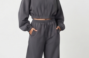 Conjunto de Sudadera Cortavientos con Cremallera Completa de Nylon 100% Personalizado para Mujer, Estampado, Tallas Grandes, Estilo Urbano, con Cordón Ajustable en la Cintura - Product Image 4