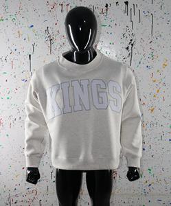 Sudadera con Capucha Kings Gris Ceniza de Invierno 100% Algodón Hecha a Medida - Product Image 1