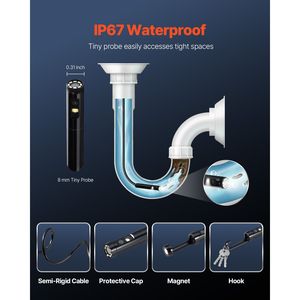 Telecamera Endoscopica HD 1920P a Doppia Lente con Luci LED, Zoom 2X, Strumento di Ispezione Compatibile con Android e iOS - Product Image 6