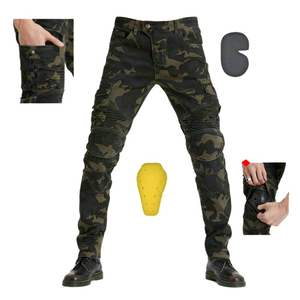 Pantalones de Motociclismo Transpirables para Hombre, Pantalones de Trabajo con Protección, Bolsillos para Rodilleras, Equipo de Ciclismo y Motociclismo para Exteriores - Product Image 6