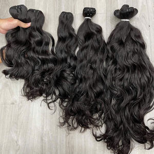 Extensions de cheveux naturels ondulés à cuticules alignées, les plus vendues, en cheveux humains bruts vietnamiens, sans perte, en stock en grande quantité - Product Image 3
