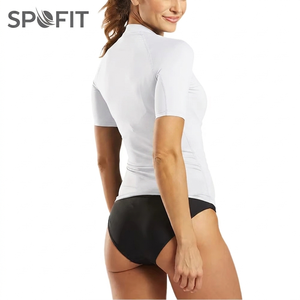 SPOFIT Women's Long Sleeve Rash Guard Anti UV Spandex Polyester <b>Compression</b> Swim <b>Shirt</b> Ready to Ship - Product Image 4