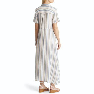 Vestido Camisero Bohemio Personalizado de Algodón Lavable para Vacaciones en la Playa, con Cuello Abierto, Largo, Holgado, con Botones al Frente, Estilo Casual de Verano - Product Image 3
