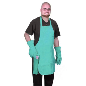 Premium Quality Side Cowhide Split Leather <b>Fire</b> Retardant Welding Apron Industrial Safety Working Welder Aprons for Sparks - Product Image 4