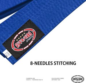 Ceinture de karaté Farabi Sports, ceinture d'arts martiaux en coton, légère, douce, logo personnalisé disponible, 240 cm-280 cm - Product Image 5