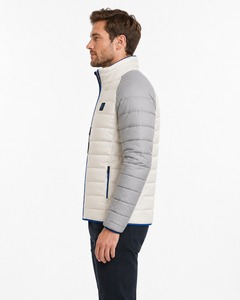 Blouson matelassé noir pour homme, chaud, d'hiver, épais, isolé, en duvet alternatif, col montant, fermeture éclair, style streetwear - Product Image 3