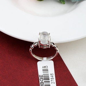 Compre anillo de piedra lunar de arcoíris natural, anillo de joyería de piedras preciosas de plata esterlina sólida 925 para mujer a precio mayorista - Product Image 3