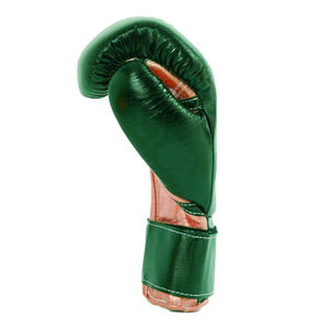 Daizen Green Leather Boxing Gloves 10 Oz for Closure Adjustable Wrist <b>Strap</b> Customizable Packaging Unisex Training Gloves for - Product Image 2