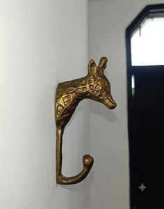 Patère murale en métal motif girafe, crochet porte-manteau mural pour salle de bain, chambre et salon - Product Image 2