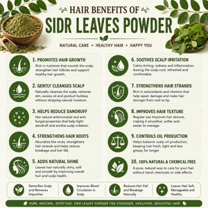 Polvo de Hojas de Qasil Puro de Marca Privada 250g, Polvo de Qasil Natural Sin Químicos para Limpieza Facial, Cuidado de la Piel y Cuidado del Cabello - Product Image 3