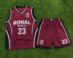 Ensemble d'uniformes de basketball personnalisés en sublimation marron pour hommes, maillot et short de basketball respirants à séchage rapide, vêtements d'équipe OEM ODM Sport - Product Image 6