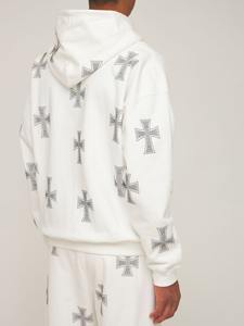 Vente en gros veste à capuche unie découpée et cousue unisexes, sweat à capuche zippé intégral avec impression bouffante en strass du visage vierge personnalisée - Product Image 5