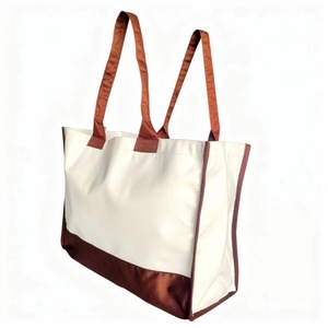 Spacious Reusable Thick <b>Canvas</b> <b>Tote</b> Bag Base Premium Fabric Design Hook Loop Closure Amana Textiles for Wholesale Bulk Orders - Product Image 2