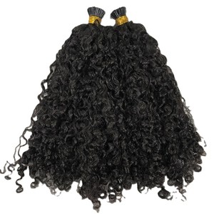 ผมต่อแบบหยิกฟูจากผมแท้ชนิดเรมี่ แบบ Pre-Looped สีดำ รุ่นที่ 1 - Product Image 3