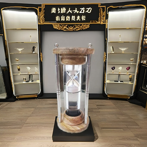 Brass Gold-Plated Round <b>Sand</b> <b>Timer</b>-Tableware for Father's Day and Chinese New Year - Product Image 2