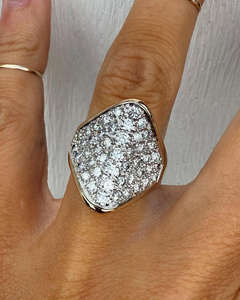 Igi/gia แล็บปลูกวินเทจ14K สีขาวทองแต่งงาน/หมั้นแหวนเพชรสำหรับทุกเพศของขวัญงานปาร์ตี้ครบรอบลูกแพร์ตัดเพชร - Product Image 1