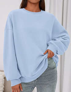 เสื้อสเวตเชิ้ตพิมพ์ลายโลโก้แฟชั่น ทรงโอเวอร์ไซส์ คอกลม สำหรับผู้หญิง - Product Image 5