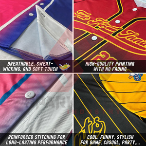 เสื้อเบสบอล SPARKWELL สีขาว น้ำเงิน แดง พิมพ์ลายแบบ Sublimation ระบายอากาศได้ดี ผลิตจากโพลีเอสเตอร์ สำหรับผู้ชาย พร้อมระบบตรวจจับเข็ม - Product Image 5