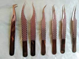 Pinzas para Pestañas Vired Impex, de Acero Inoxidable, con Punta de Fibra, Antiestáticas, Duraderas, de Precisión Fina, 8-20 mm, con Logotipo Personalizado - Product Image 5